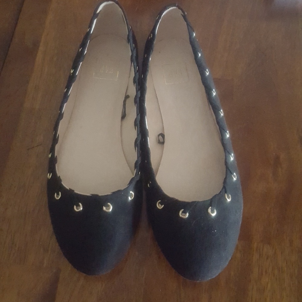Gap grommet ballet flats size 10 NWT